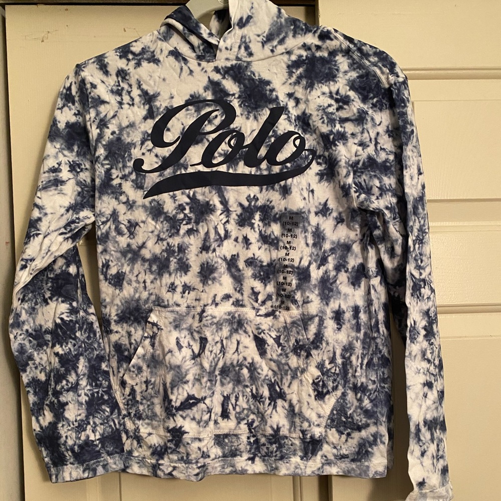 Polo big boys tie dye hoodie